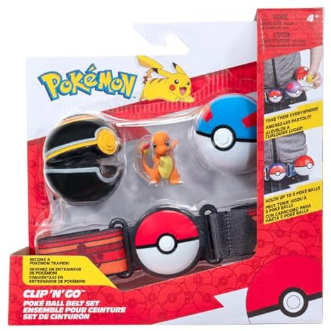 Pokémon Charmander Clip N Go Bälteset - Perfekt samman med Pokemon pokéball och 5- och 8cm kampfiguren.