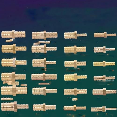 3-25 mm 6 mm 4 mm 8 mm 10 mm Latón Reductor de 2 vías Espiga para manguera recta Conexión de tubería con púas Adaptador de conector de acoplador reductor-6 mm-12 mm