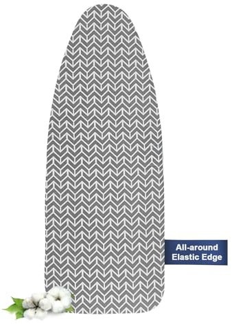 Frilodge Copriasse da Stiro 120x40 cm – Imbottitura in Feltro Spesso, Bordo con Elastico Resistente, Facile da Montare, Resistente al Calore – Adatto per Assi Fino a 125x45 cm Ironing Board Cover