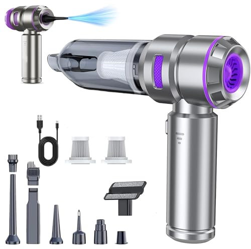 ZUSKYZU 4 in 1 Cordless Handheld Vacuum Cleaner,Car Vacuum Cleaner,22000PA Strong Suction Mini Vacuum,Dust Blower,Can be Used for Home,Car