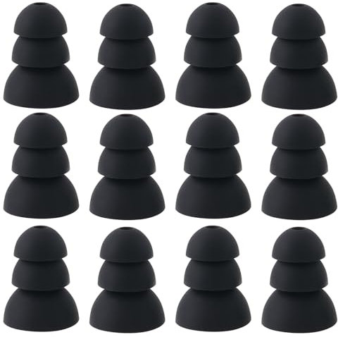 eMagTech 6 Paires D'embouts Auriculaires à Triple Bride Embouts Auriculaires Antibruit avec Trou de 2 Mm Compatible avec Shure SE215 Pro Compatible avec Etymotic Research