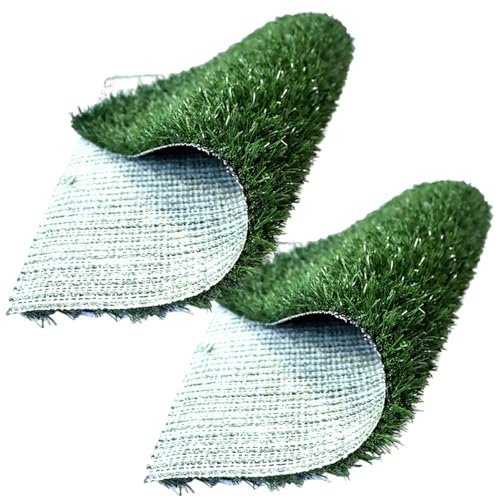 HoveeLuty Tappetino in Erba per Cani 2 Pezzi 18x23 Pollici Tappetini in Erba per pipì per Cani Tappetini Sintetica per addestramento Traspiranti Anti-Perdita di Pelo per