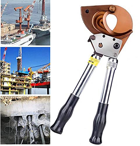 ZMJGLL Kabelschneider Bolzenschneider Heavy Duty, Ratsche Kabelschneider 50mm / 75mm / 90mm, Kabelschere Handschneidwerkzeuge für Kommunikationskabel (50MM)