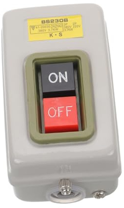 MAGICLULU Interrupteur à Bascule Lumineux Commutateur de Démarrage Arrêt à Bouton Poussoir pour Applications Industrielles Boîtier de Étanche Compatible avec Divers Systèmes Installation