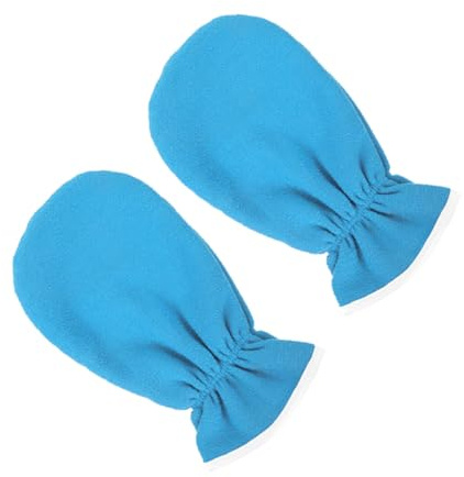 MOTHNUR Guantes Exfoliantes Hidratantes para Cuidado Personal Franela y Poliéster, Lavables y Térmicos para Spa en Casa y Cuidado Diario de Manos