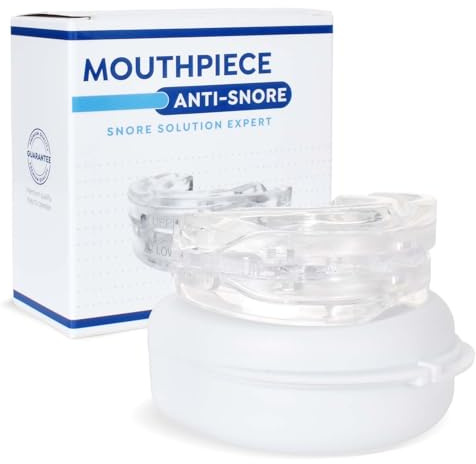 Luxvara Bite Antirussamento Regolabile, Bite Bruxismo Anti Russamento, Paradenti Antirussamento Antirumore, Bite Bruxismo Notturno, Adatto per il Russare Notturno e il Digrignamento dei Denti (Bianco)