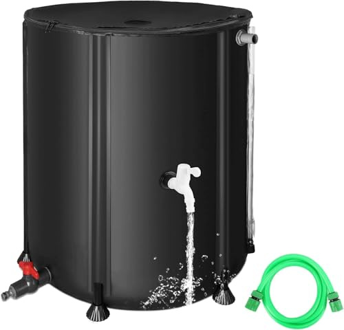 Barril De Lluvia Plegable, Sistema De Recolección De Agua De Lluvia De Canaletas De PVC, Sistema Portátil De Recolección De Agua De Lluvia, Tanque Colector De Agua, Color Negro(750L)