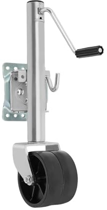 LENDISIY Roue jockey pour remorque jusqu'à 680 kg Ø 5,06 cm Roue jockey lourde Support de remorque Charge d'appui Bugrade avec support Manivelle pour voitures et remorques