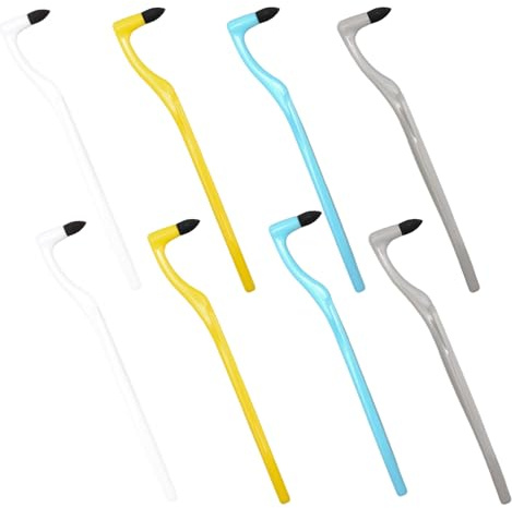 8 Pcs Professional Tartar Cleaning, Teeth Stain Eraser, Plaque Remover for Teeth, Teeth Polishing Cleaning Kit Removes Plaque and Impurities Whitening Oral Hygiene Care Tool (4 Colors)