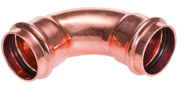 CONEL CONNECT COPPER Press Bogen 90° IG/IG Kurz – V-Kontur | Größen 15–28 mm (28 mm)