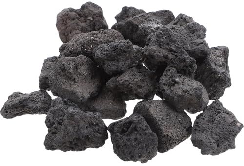Beavorty 200g Pack of Natural Volcanic Stone Aquarium Décor, 2-4cm Porous Black Lava Rocks for Fish Tank Landscaping and Potted Plant Decoration