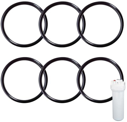 Impresa O-Rings Water Filter Replacement Gaskets - 6 Pack - Tight Seal and Stops Leaks - Quick and Easy to Install - Compatible with Whole Home Water Filtration System (3.56 inch)