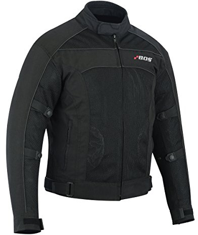 BOSmoto motorrad jacke herren mit protektoren 5XL, Schwarz