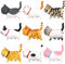 PTN Magneti per Frigorifero Cat Magnete da Ufficio, Gatto Stereo 3D Forte Magnete da Frigorifero, Simpatico Magnete Decorativo Animale Magnete per Frigorifero, Cucina, Ufficio（9 PCS）