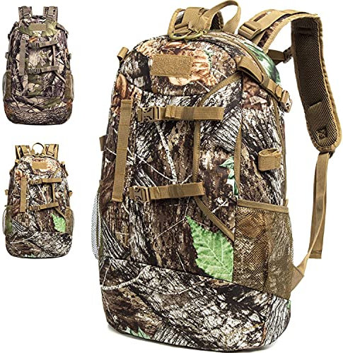 MERALIAN Hunting Backpack,Outdoor Hunting Daypack for Bow or Rifle with Rain Cover.(Khaki)