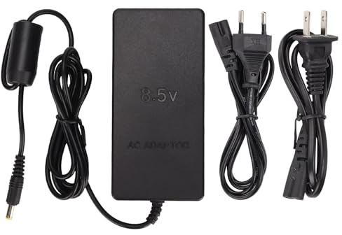 Dpofirs Reemplazo del Adaptador de Corriente Ca para 70000, Consola de Juegos con Adaptador de Corriente Portátil para 100-240V(UE 110-240 V)