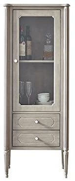 PEVSCO Weinschrank Wine Bar Schrankmöbel mit Schublade freistehend Weinschrank Ecke hoher Wein- und Spirituosenschrank for Essen, Küche, Wohnzimmer Barschrank