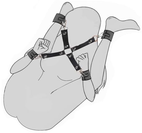 Sex Bondage Wrist & Thigh Cuffs BDSM Restraints Set, Sex Toys for Women with Adjustable Leg Straps, Pu Leather Bondage Couple Handcuffs for Beginner Thin Restraints SM Bedroom Game Play Accessories