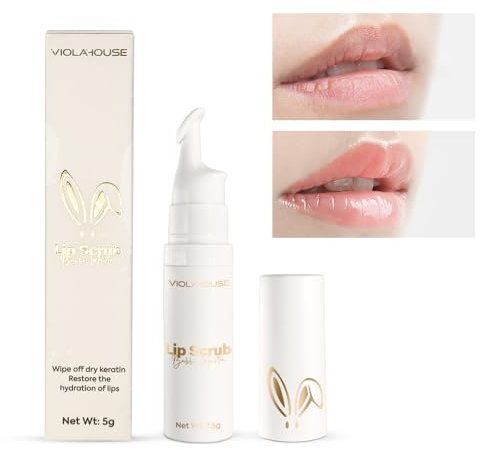 VIOLA HOUSE Scrub Labbra, Scrub Labbra a Bolle Maschera Labbra Riparatrice, Idrata e Riempie le Labbra Secche e Screpolate, Attenua le Linee delle Labbra