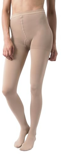 Beman 421C - Collant Medicali K3 Classe 3, Compressione Graduata 34-46 mmHg, Punta Chiusa Unisex, Tallone Rinforzato e Cuciture Piatte, Elastici Resistenti (Beige, XXL)