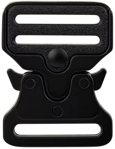 Shenky1 Metall Schnalle für Hundehalsband | 3 cm Breite | Metallschnalle | für Nylongürtel | Schließe | Militärgürtel | Herrengürtel Militär Bundeswehr | für Gürtel 30 mm (Komplett Schwarz)