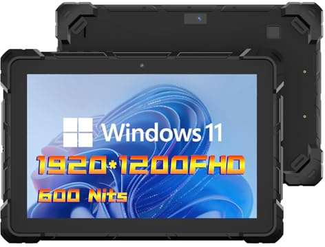 HEIGAOLAPC Tablet PC Rugged Tablet Industriale Robusto Esterno 10,1, Impermeabile IP67, Win11 Pro, N4120, 8GB Ram, 128GB Rom Display IPS Leggibile alla Luce Solare 1920x1200, 8000mAh, Type-C, RS232