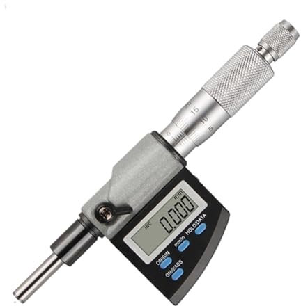 DAISHUJIE Digitale Bügelmessschraube Mikrometer mit digitaler Anzeige, 0 – 25 mm, mit eingraviertem Messwerkzeug, Spiral-Differentialkopf mit Montageelektronik(Ip65)