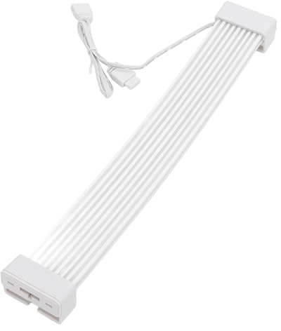 Câble GPU RVB 8 Broches, Extension de Câbles GPU ARGB 5 V, Cordon d'alimentation de Carte Graphique 8 Broches à 2 X 8 Broches, avec Peignes Métalliques, Synchronisation, 16 AWG