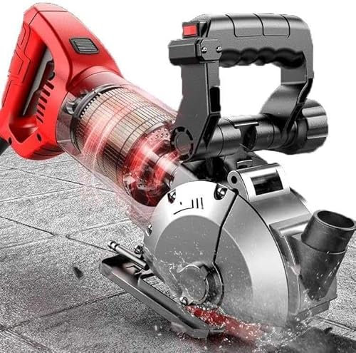 Wall Chaser Machine de découpe à rainures électrique avec lames de scie, largeur de coupe 42 mm et profondeur de coupe 45 mm – Boîte de transport incluse