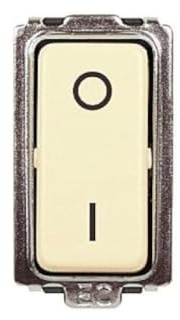 Interruttore 0-1 16A bipolare, Modulo bianco, Compatibile Con BTicino Magic, frutti, interruttori, pulsanti, deviatori, dimmer, sensori, PIR, buzzer, Per Placche originali e compatibili