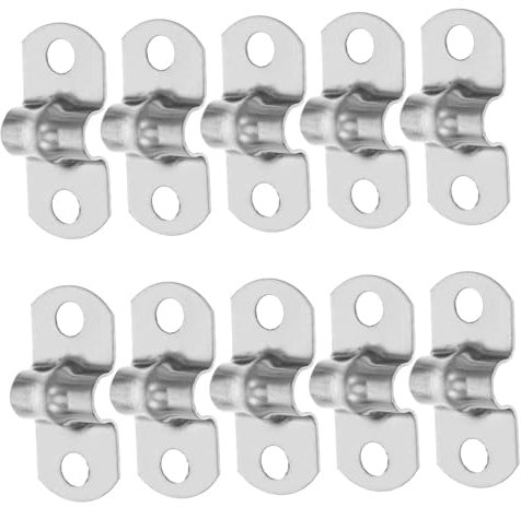 iplusmile 50pcs Stainless Steel Pipe Clamps u Shaped Hose Clamp for Pipe Cable Fixing Tension Plumb Tube Clip