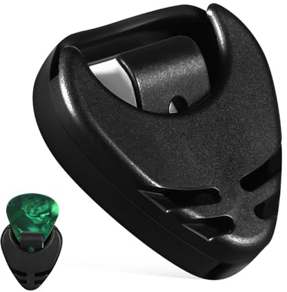 Yardwe Porte-médiators Noir en Abs pour Guitare, Portable et Protecteur, Peut Contenir Environ 4 Médiators, Accessoire pour Guitaristes
