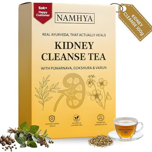 Namhya Kidney Cleanse Tea, 25 Tea Bags (100g) | Punarnava, Gokshura & Varun