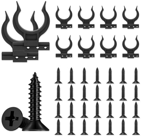 KEWUF 10 Pezzi Ganci Zoccolo Cucina Universali, Ganci per Battiscopa Cucina, Fissaggio per Battiscopa con 30 Viti, Clip per Zoccolo da Cucina, Ganci per 32-36 mm Fissaggio Battiscopa Mobili Cucina