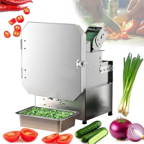 Electric Vegetable Cutter Set, Commercial Vegetable Chopper, Food Processor & Chopper Machine, for Pepper, Chopped Green Onions, Onion,Coriander,Leeks,Shredded Ginger,Beans,Celery