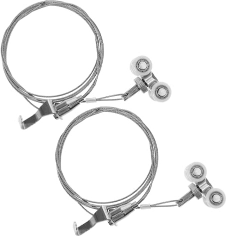 HAMPPLIES 2 ensembles Kit de Suspension Tableau Réglable Acier Inoxydable avec Crochet et Câble pour Cadre Photo Système de Fil pour Accrocher Montage Facile et Sécurisé