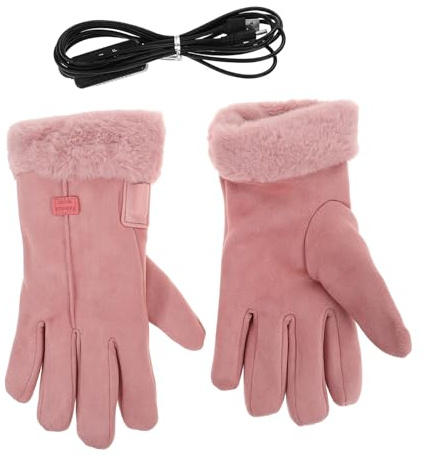 WHAMVOX Guanti Termici Donna Invernali per Ciclismo Tecnologia Avanzata di Riscaldamento e Materiale in Tessuto e Pile Corallo Rosa per Resistenza al Freddo e Comfort Outdoor