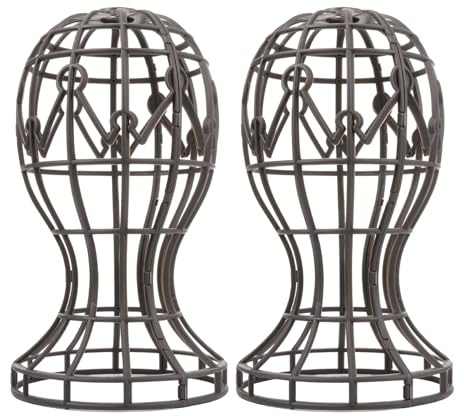 Healifty 2 piezas Soporte para Pelucas Portátil de Plástico Unidades Gris para Exhibición Peinados y Uso Cosmético Soporte Reutilizable Multiusos para Estilismo y Almacenamiento