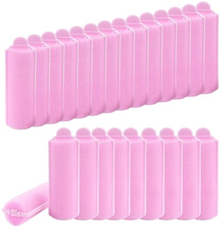 24pcs Flexible Sponge Hair Rollers, Heatless Curlers For Soft Wavy Hairstyles, Ideal for Both Women And Children