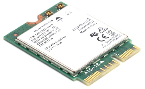 Yanmis Tarjeta de Red 9560 Ngw 1730Mbps, Adaptador WiFi M.2 de Doble Banda con 5.0, Apto para 10, Compatible con Computadoras Portátiles, Conectividad de Alta Velocidad (2 Cables de Antena Externa)