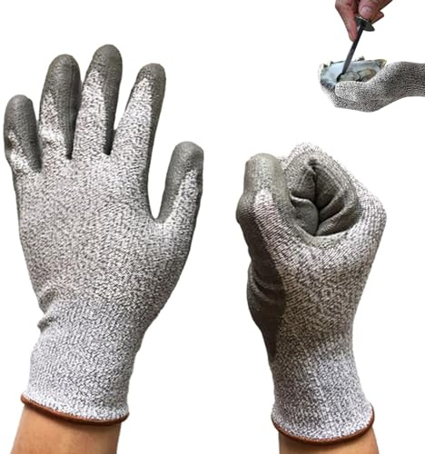 Guanti di sicurezza: HPPE + fibra, guanti da macellaio, antiscivolo | Guanto da cucina a lunga durata migliorata, guanto di sicurezza per sbucciare ostriche, taglio mandolino, affettare carne