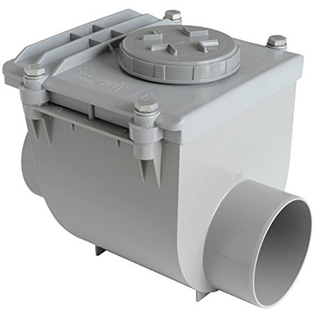 First Plast nrc110g Rückstauklappe aus PVC zum Kleben, grau, Durchmesser 110 mm