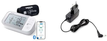 OMRON X7 Smart Misuratore di Pressione da Braccio, Rilevatore di Fibrillazione Atriale + OMRON ADATTATORE RETE