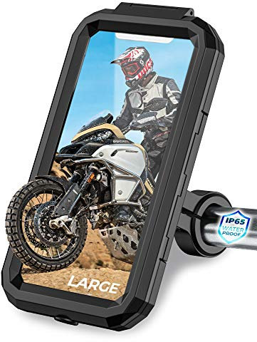 Orcas Motorrad Handyhalterung Wasserdicht - für Mountainbike, Scooter, Ebike, MTB 360° Verstellbar, 6 Zoll bis 7 Zoll Mobile Halterung für Radfahren, Passt iPhone Xr Max, Samsung Note