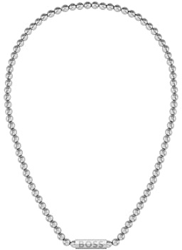 BOSS Jewelry Perlenhalskette für Herren Kollektion SPHERE aus Edelstahl