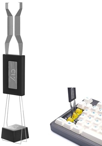 Mbiyhgta Extracteur de touches de câble - Extracteur de fils pour clavier mécanique - Outil de retrait de capuchon de clé en acier inoxydable Expert Extracteur de fil double face,