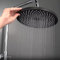 HpLive Alcachofa de ducha de lluvia de 10 pulgadas con boquillas de silicona autolimpiables, antical, sin obstrucciones, ángulo ajustable, cabezales de ducha empotrables (negro)