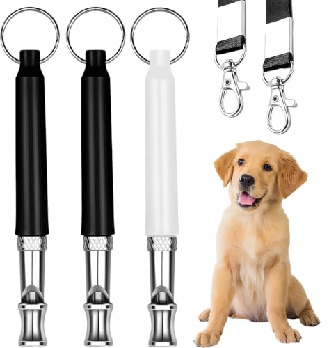 EIHI 3 pezzi fischietto ad ultrasuoni per cani, fischietto repellente per cani, fischietto ad ultrasuoni, suono forte, suono lontano, fischietto per addestramento cani