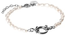 Purelei Pearl Charm Armband – Armband mit Süßwasserperlen & Charm-Öse – 14K/18K vergoldeter Edelstahl – 16–19 cm – eleganter, kombinierbarer Schmuck (Silver)