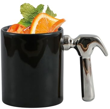 Caraffa Java Beaker - Porta Slitta Da Dodici Once, Boccale In Ceramica Per Bevande Umoristiche, Barattolo Con Hardware Stravagante, Calice Di Design Con Martelletto In | Robusto Portaliquidi Per